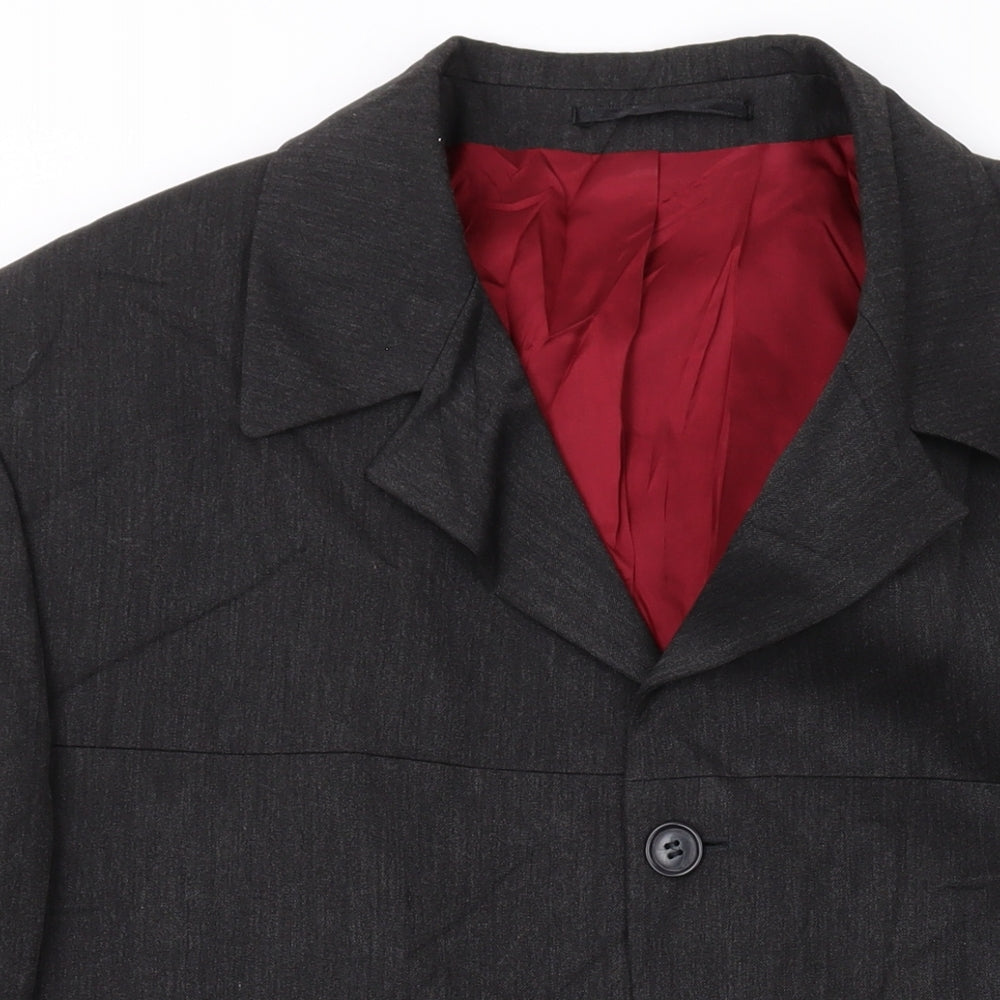 Copperstone Mens Grey Polyester Jacket Suit Jacket Size 42 Regular