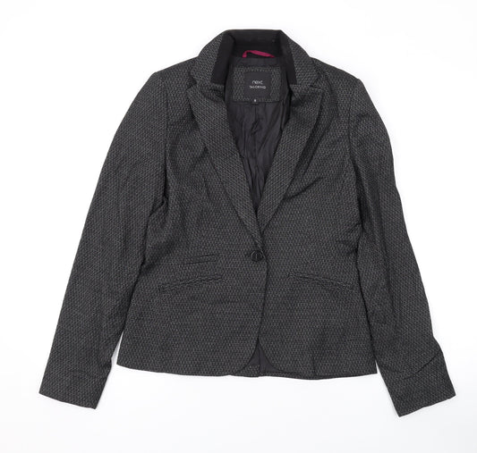NEXT Womens Grey Jacket Blazer Size 8 Button