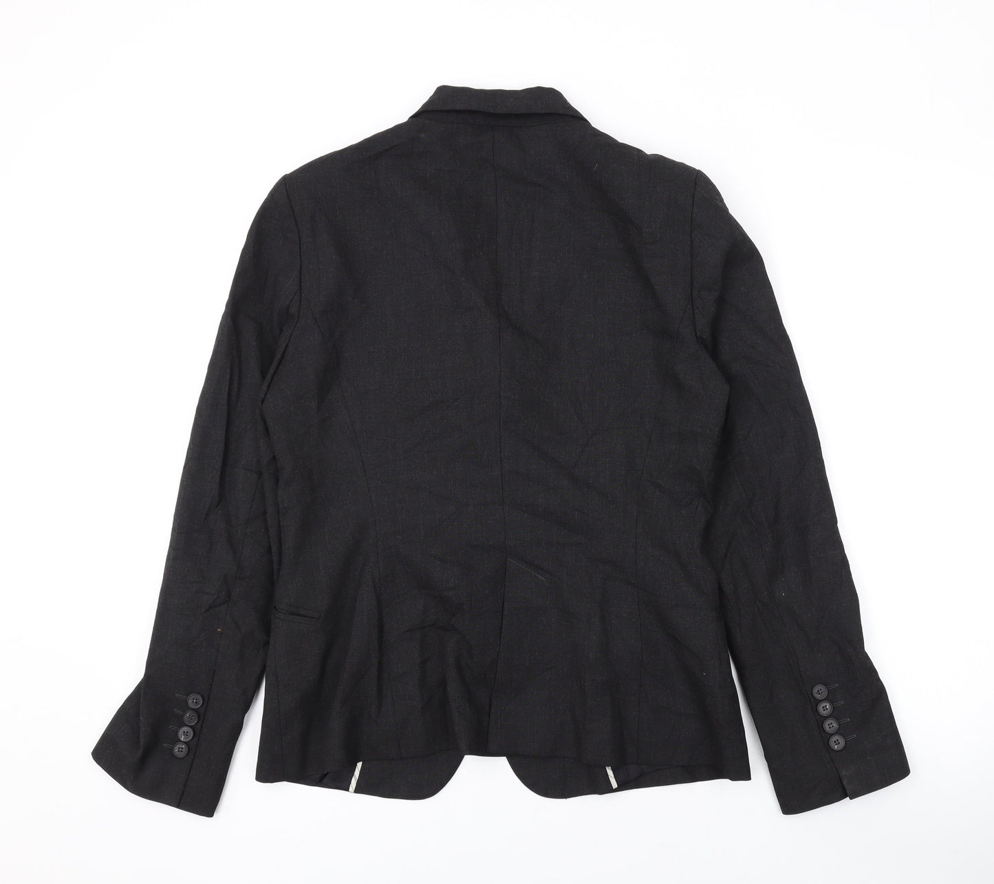 Zara Womens Grey Jacket Blazer Size 12 Button