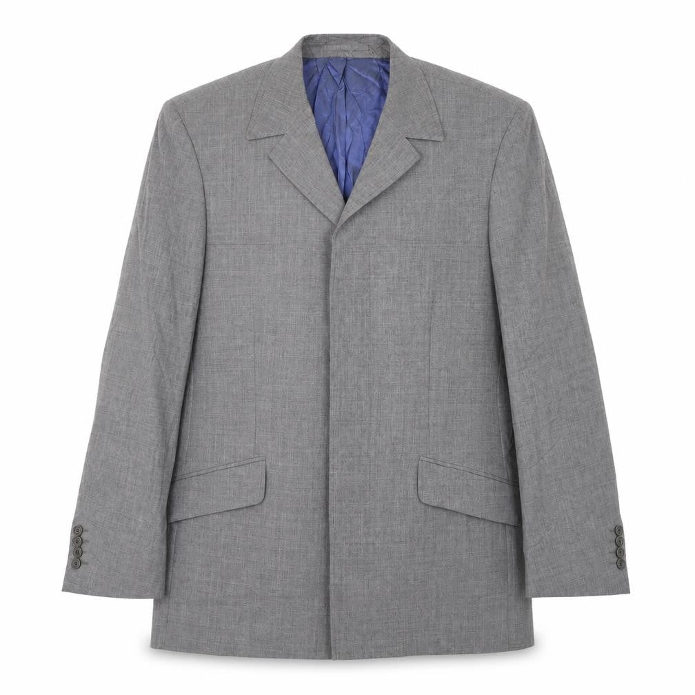 River Island Mens Grey Polyester Jacket Suit Jacket Size 40 Regular