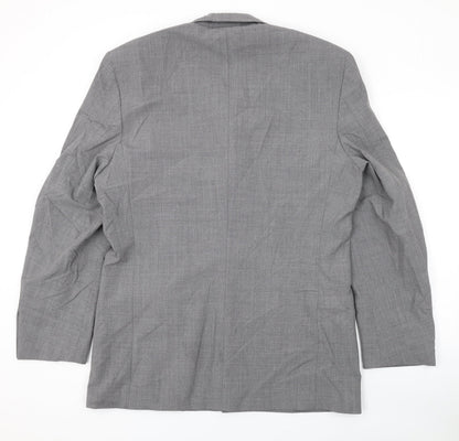 River Island Mens Grey Polyester Jacket Suit Jacket Size 40 Regular