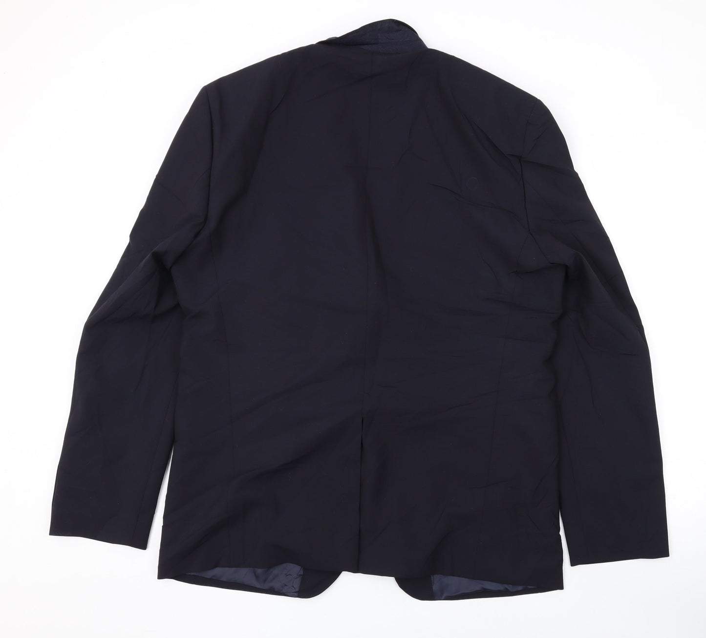 Benvenuto Mens Black Wool Jacket Suit Jacket Size 42 Regular