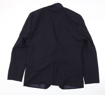 Benvenuto Mens Black Wool Jacket Suit Jacket Size 42 Regular