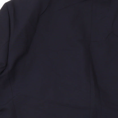 Benvenuto Mens Black Wool Jacket Suit Jacket Size 42 Regular