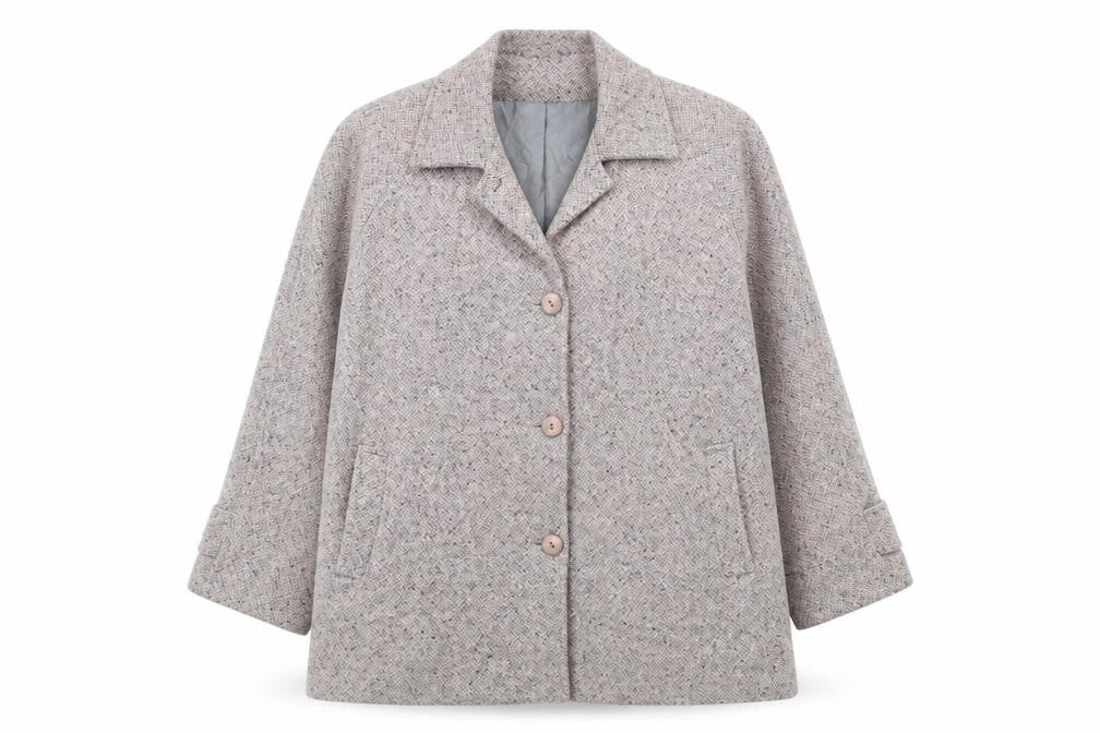 Lady Line Womens Pink Overcoat Coat Size 14 Button