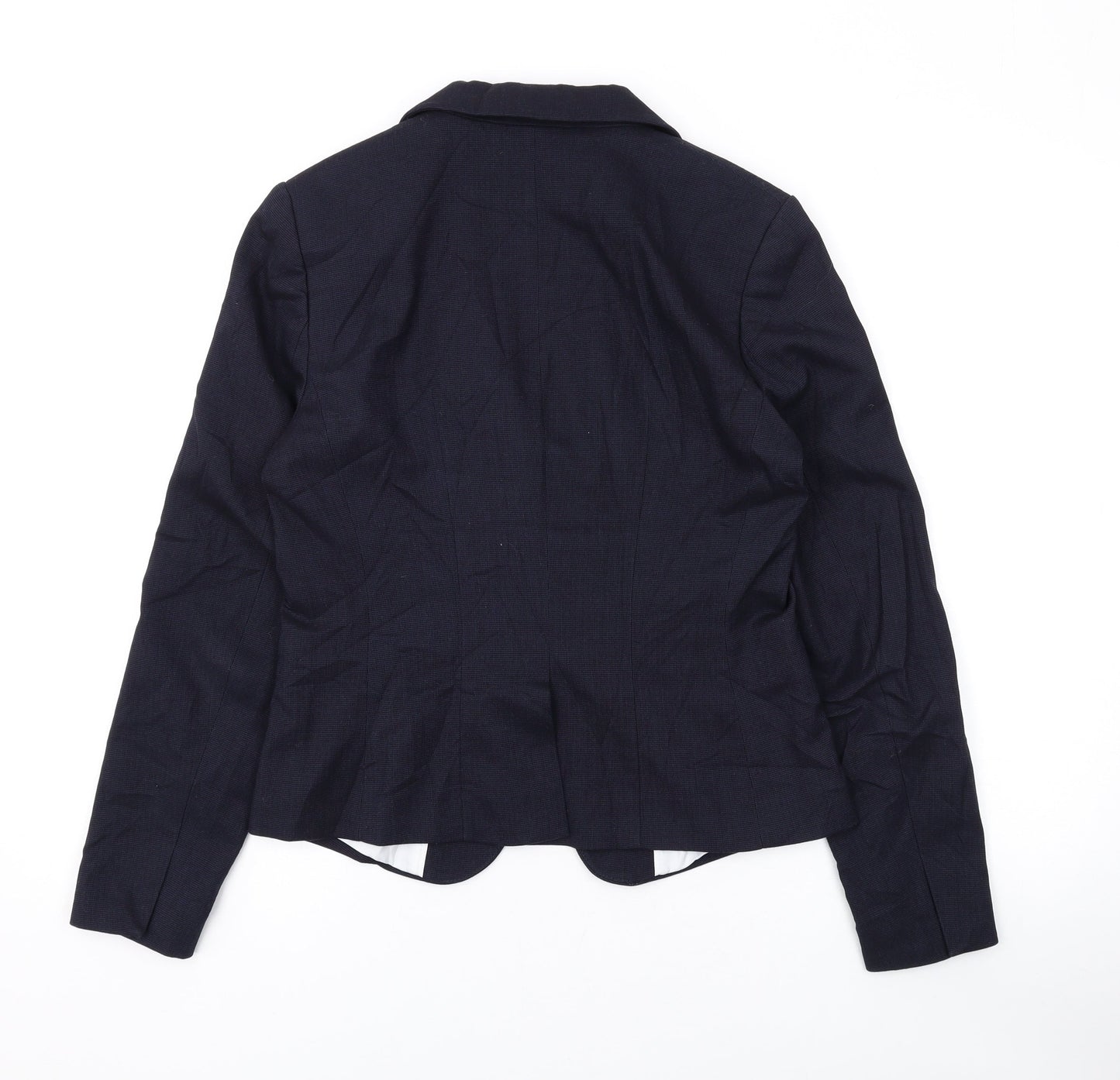 H&M Womens Blue Jacket Blazer Size 10 Button