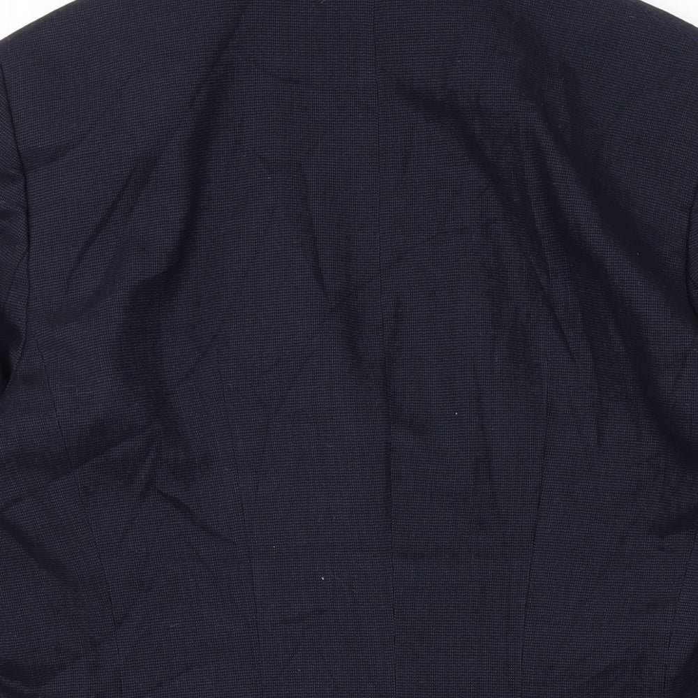 H&M Womens Blue Jacket Blazer Size 10 Button