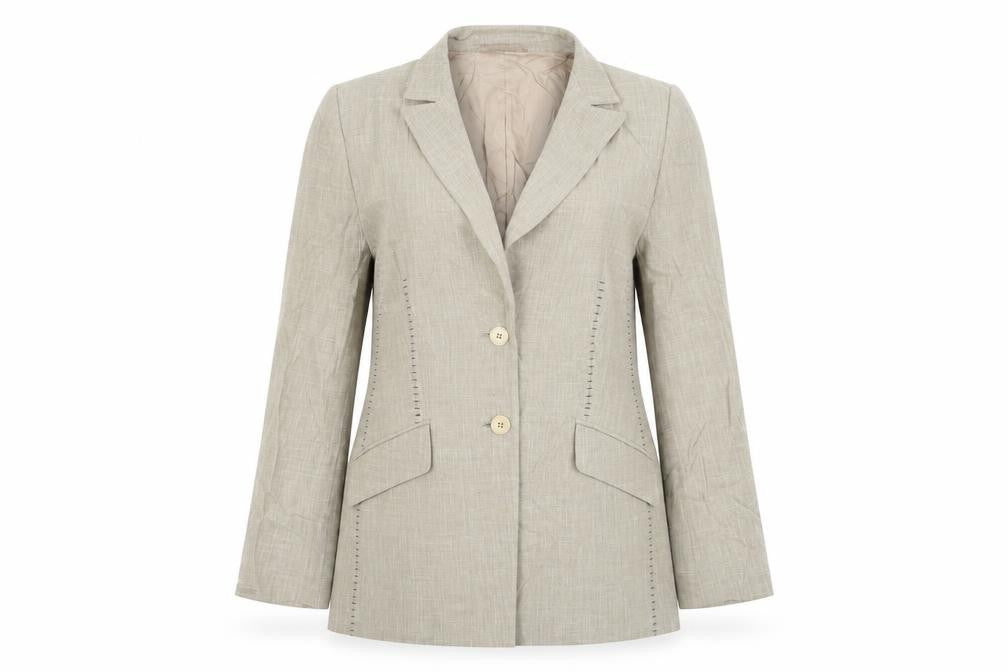 Planet Womens Beige Jacket Blazer Size 12 Button