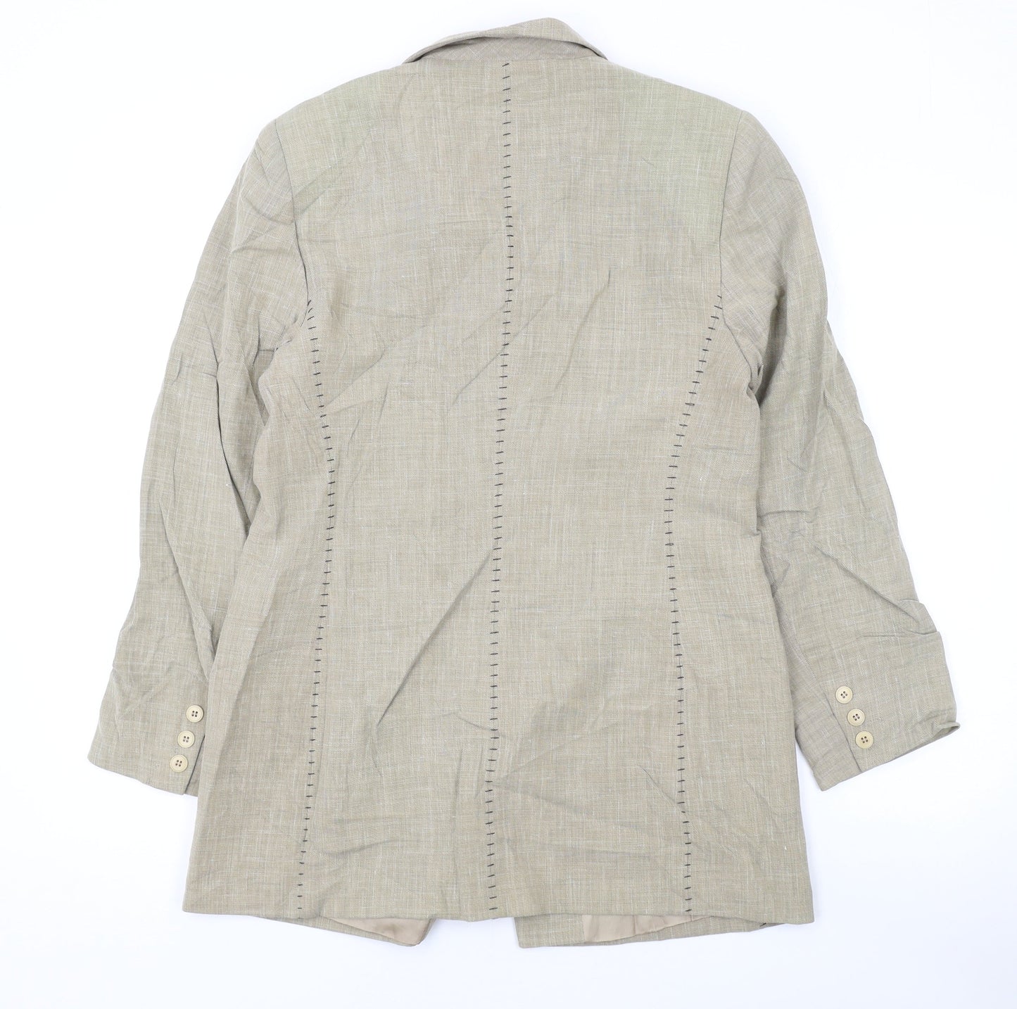 Planet Womens Beige Jacket Blazer Size 12 Button
