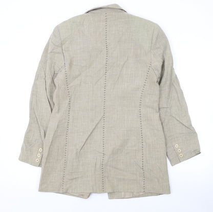 Planet Womens Beige Jacket Blazer Size 12 Button