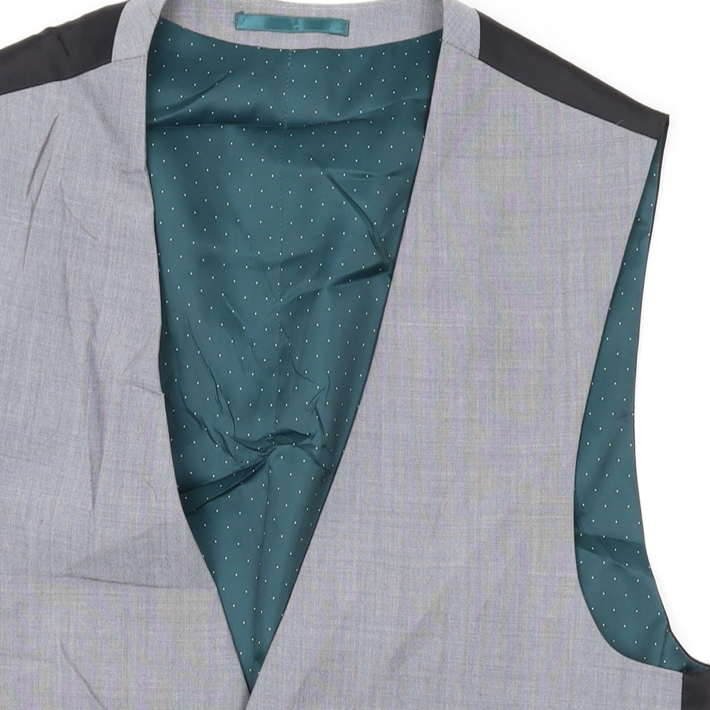 NEXT Mens Grey Wool Jacket Suit Waistcoat Size 38 Regular