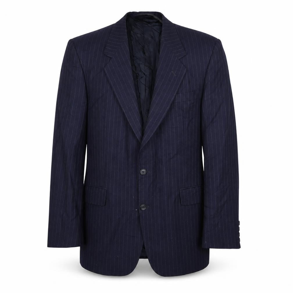 George Arthur Dunn Mens Blue Wool Jacket Suit Jacket Size 44 Regular