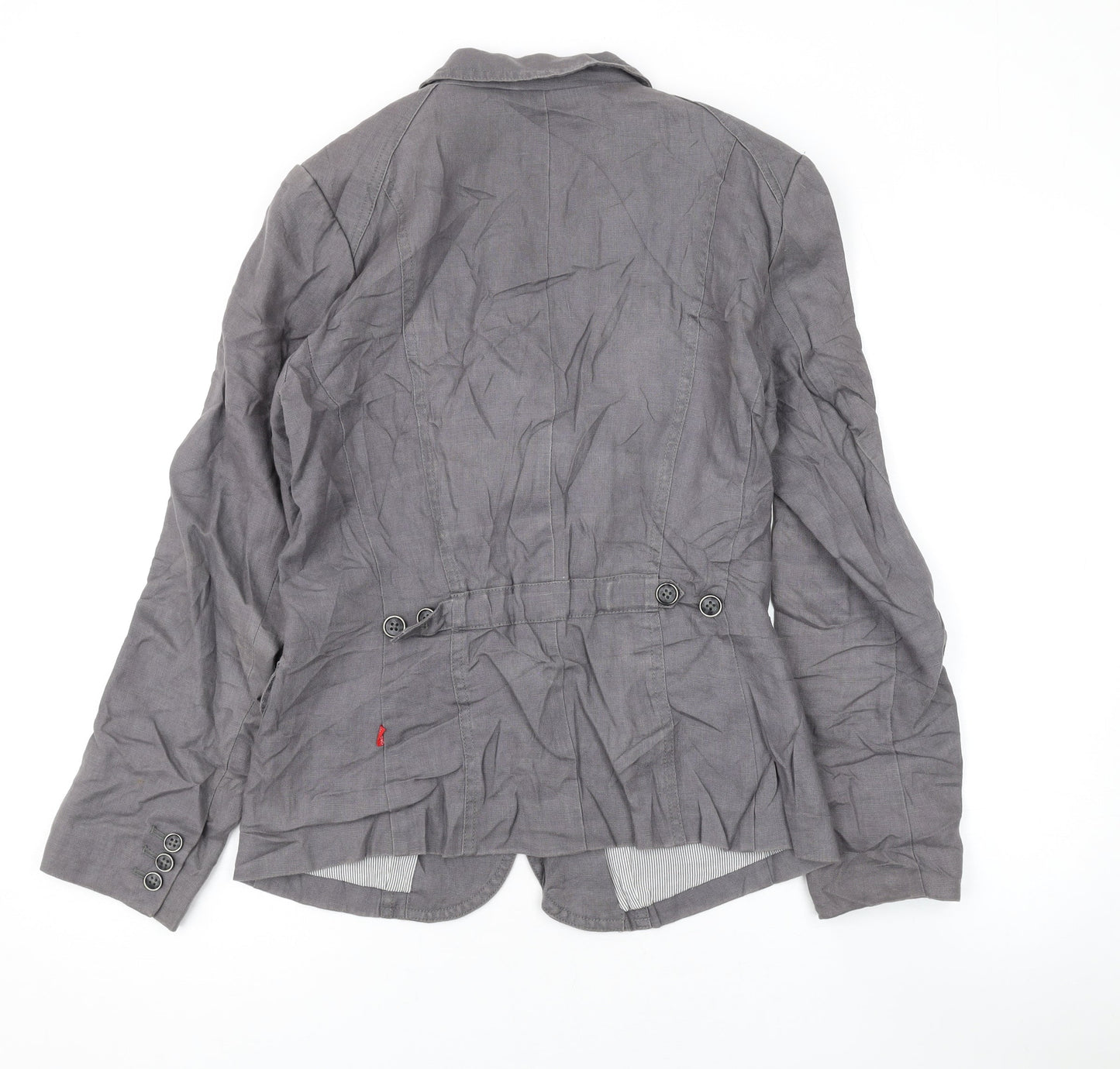 Jacknot Womens Grey Jacket Blazer Size 8 Button