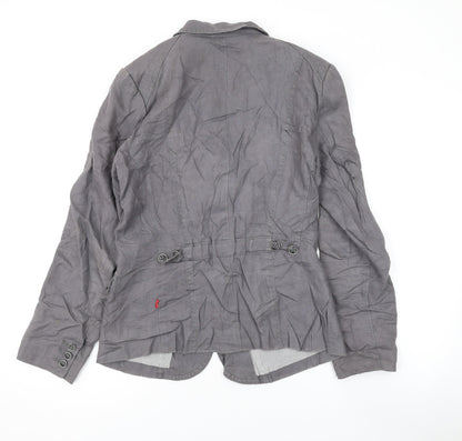 Jacknot Womens Grey Jacket Blazer Size 8 Button
