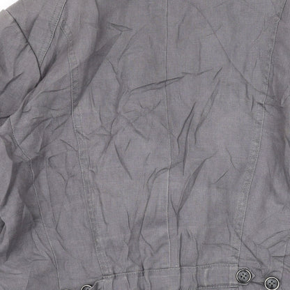 Jacknot Womens Grey Jacket Blazer Size 8 Button