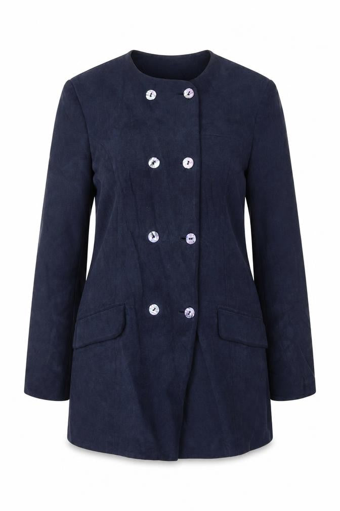 Kaliko Womens Blue Jacket Blazer Size 12 Button