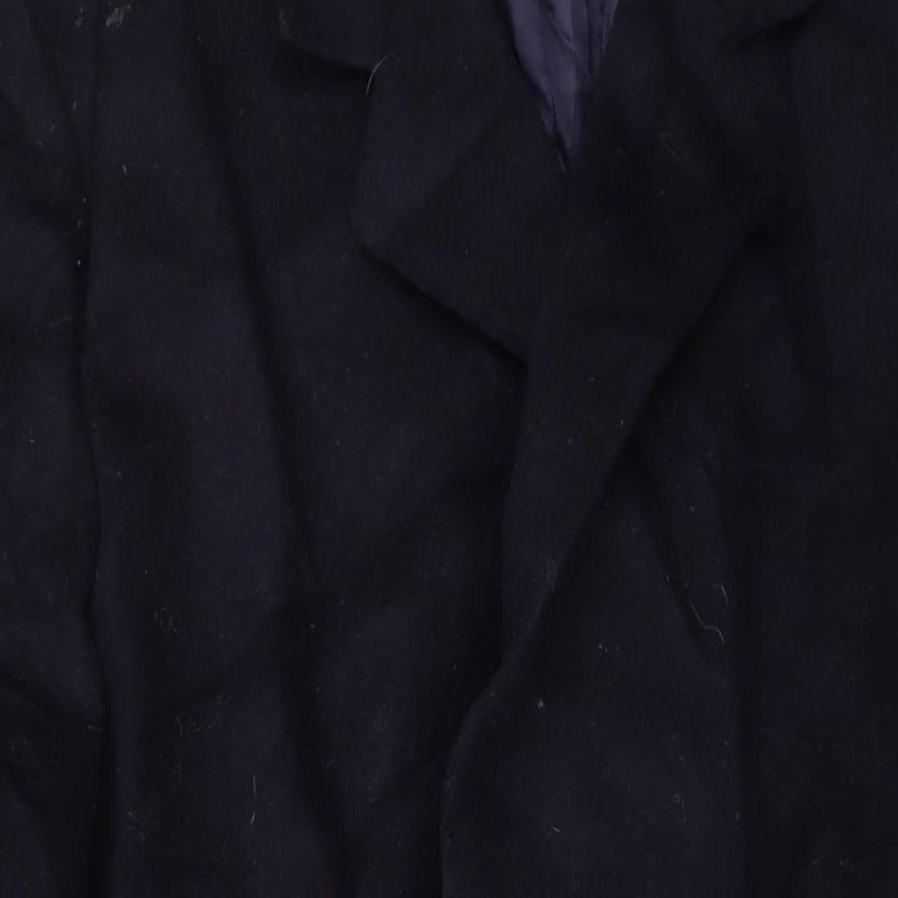 Scott Taylor Mens Black Overcoat Coat Size 42 Button