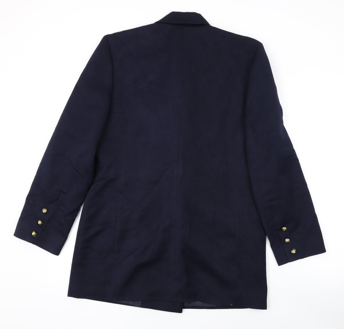 Affinity Womens Blue Jacket Blazer Size 12 Button