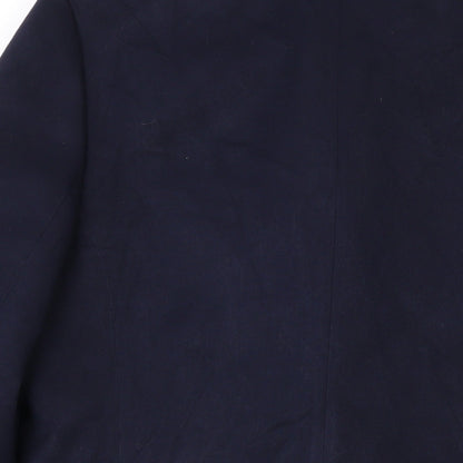 Affinity Womens Blue Jacket Blazer Size 12 Button