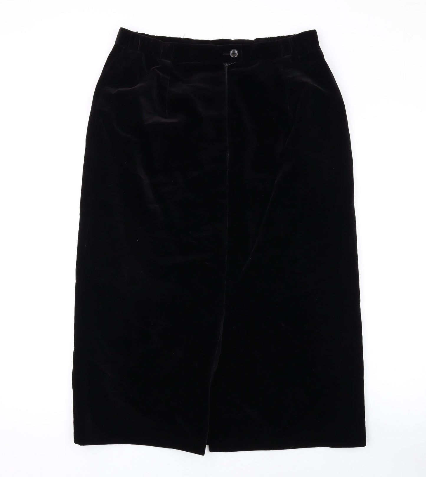 Givenchy Womens Black Cotton Straight & Pencil Skirt Size 14 Zip
