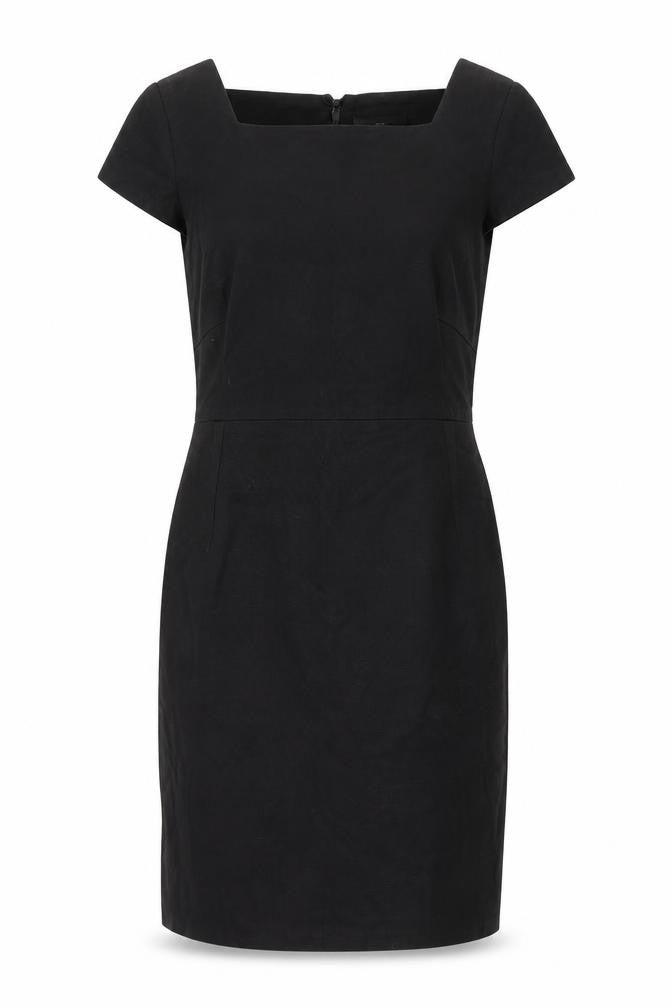 NEXT Womens Black Polyester A-Line Size 12 Square Neck Zip