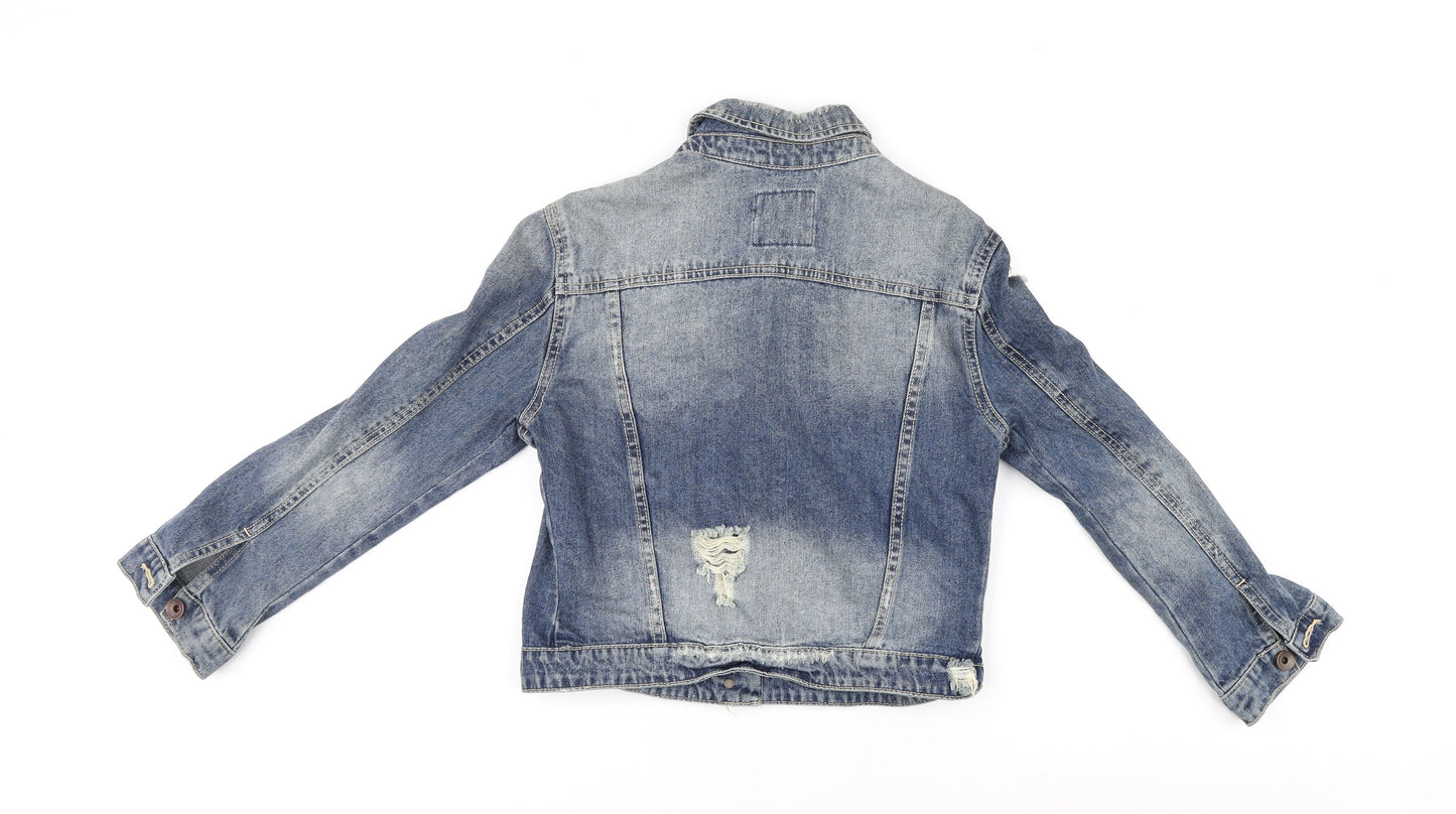 Zara Womens Blue Jacket Size M Button