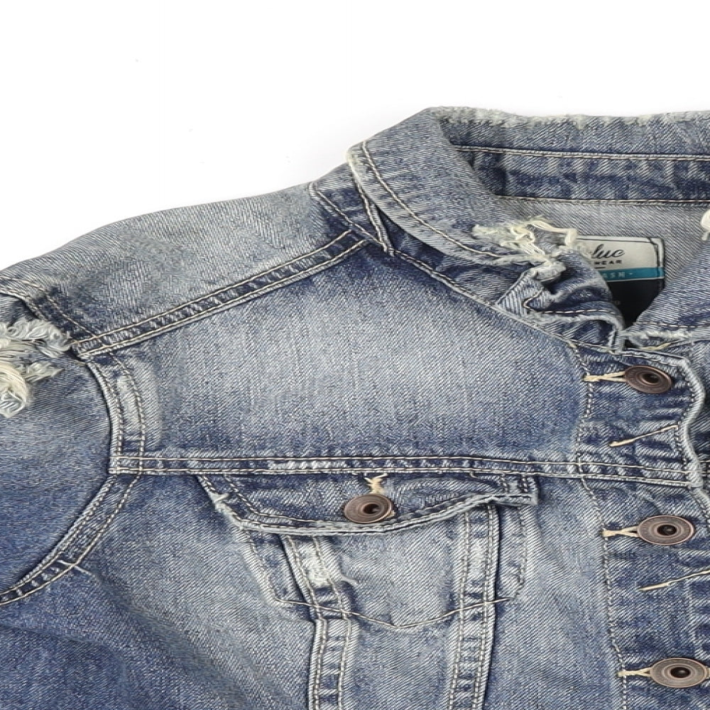 Zara Womens Blue Jacket Size M Button