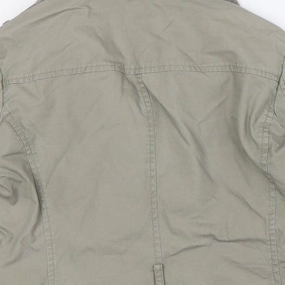 United Colors of Benetton Womens Beige Jacket Size 10 Button