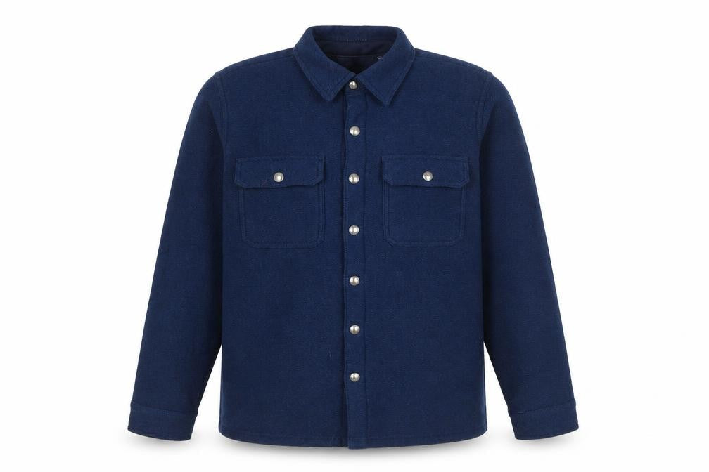 Lands' End Womens Blue Polyester Basic Button-Up Size S Collared