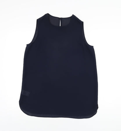 St Michael Womens Blue Polyester Basic T-Shirt Size 12 Round Neck
