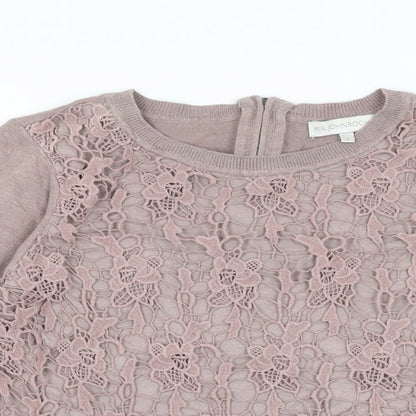 RJR.John Rocha Womens Pink Cotton Basic T-Shirt Size 8 Round Neck