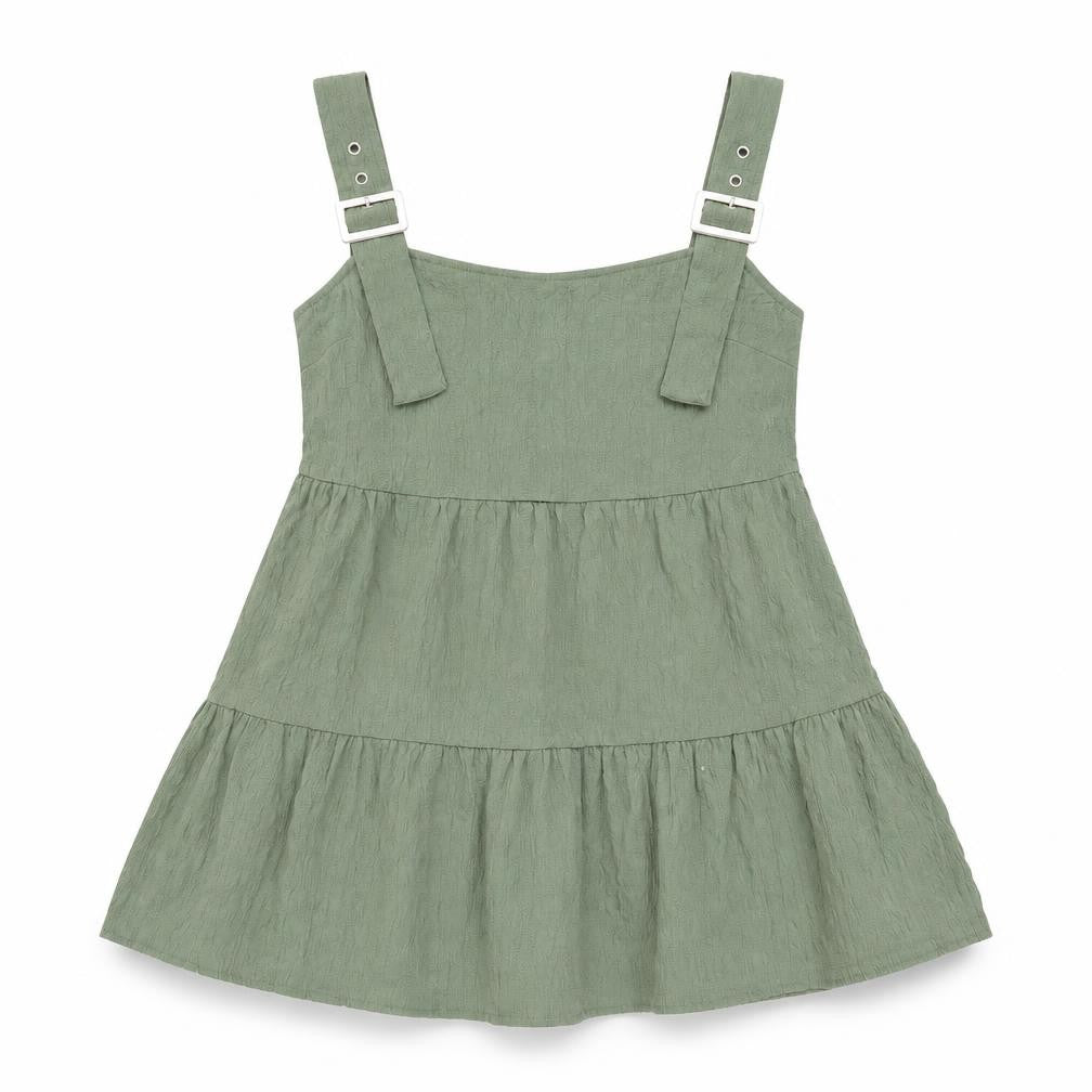 ASOS Womens Green Polyester Mini Size 8 Square Neck Buckle