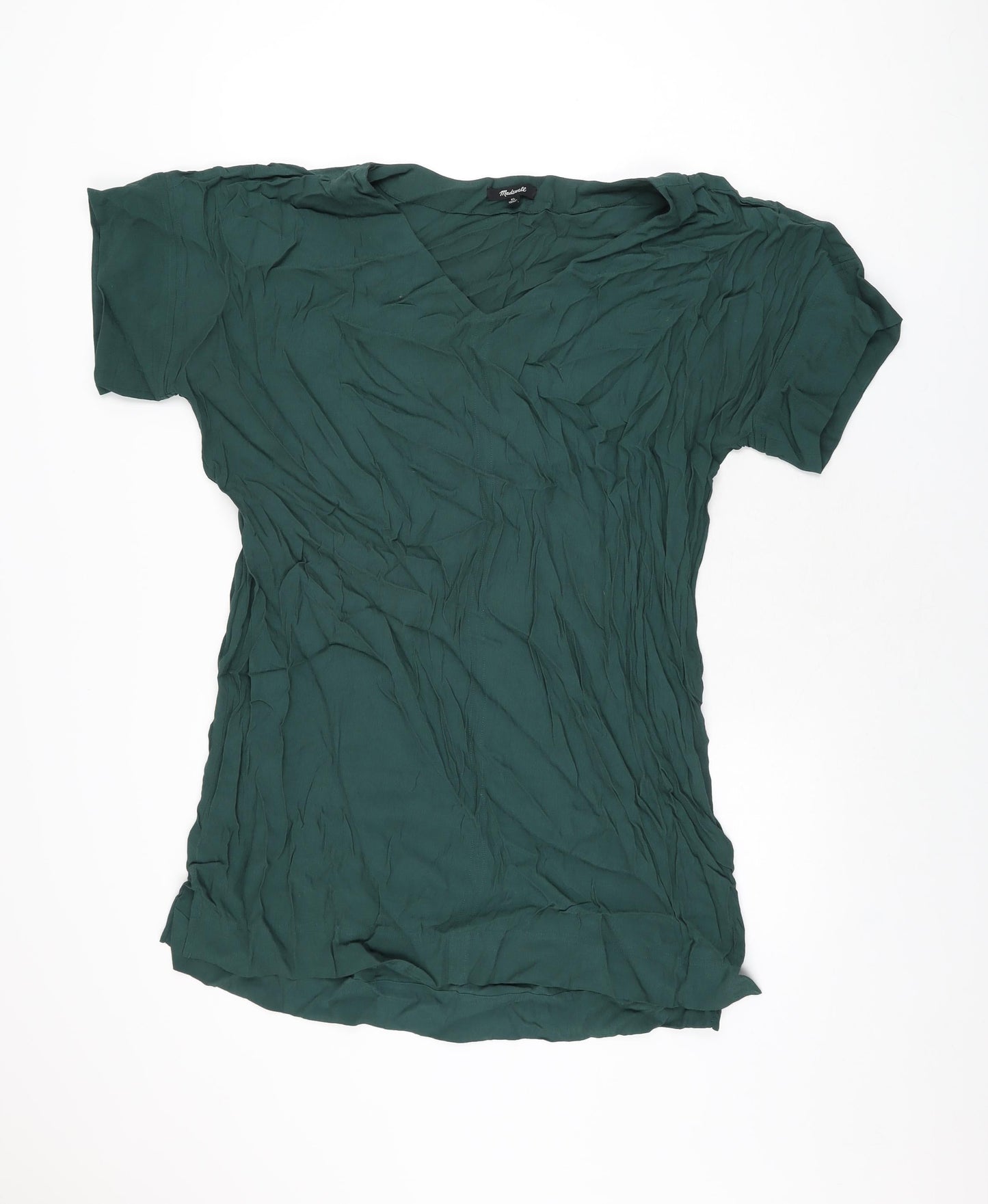 Madewell Womens Green Viscose Basic T-Shirt Size XL V-Neck