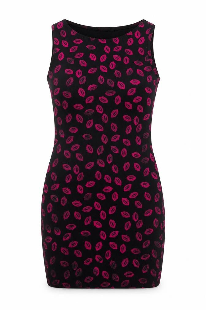 Boohoo Womens Black Geometric Polyester Bodycon Size 10 Boat Neck Pullover