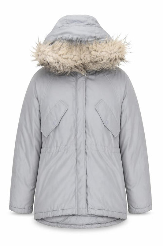 H&M Womens Grey Parka Coat Size XS Zip