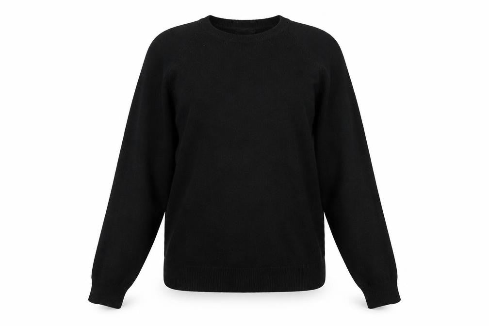 BHS Womens Black Crew Neck Acrylic Pullover Jumper Size M