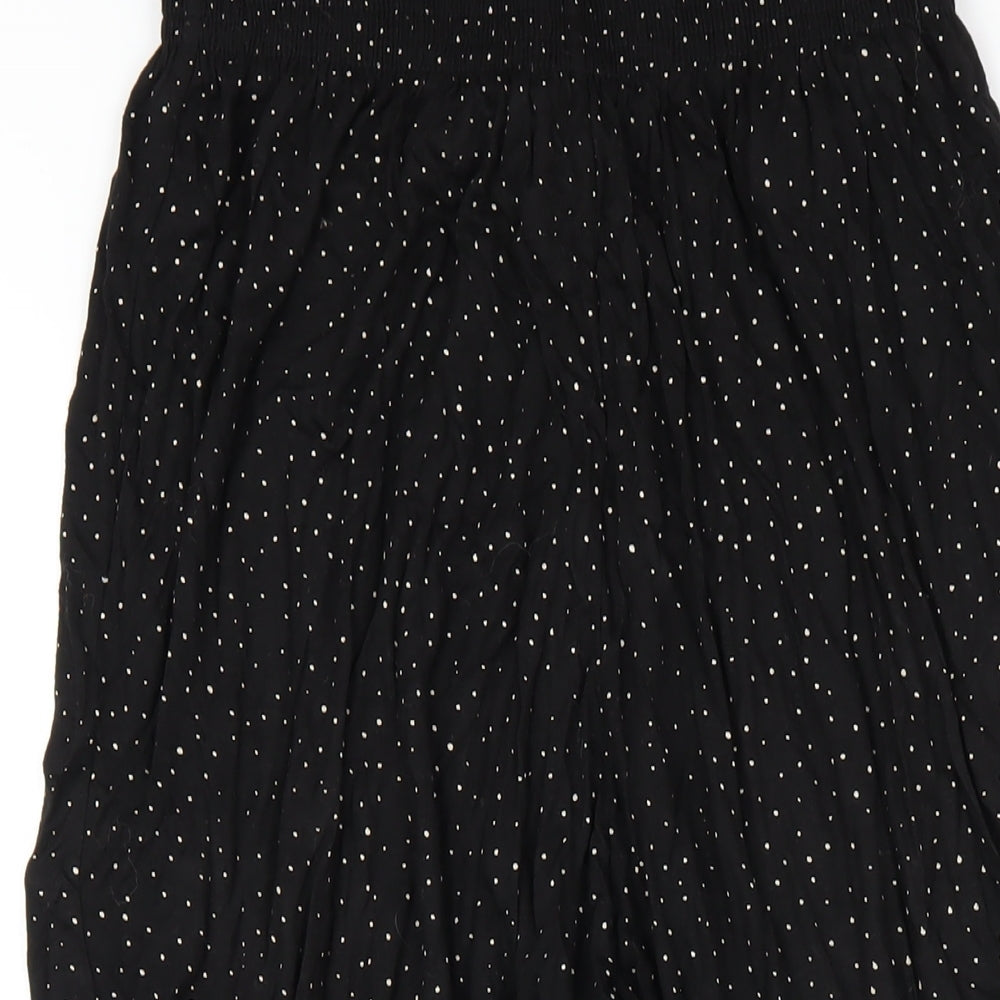H&M Womens Black Polka Dot Viscose Bloomer Trousers Size S L27 in Regular