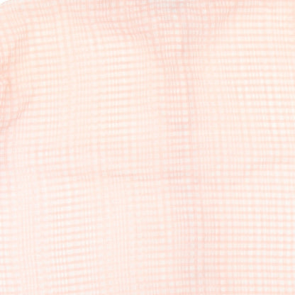 Heartbreak Womens Pink Check Polyester Basic Button-Up Size 10 Collared