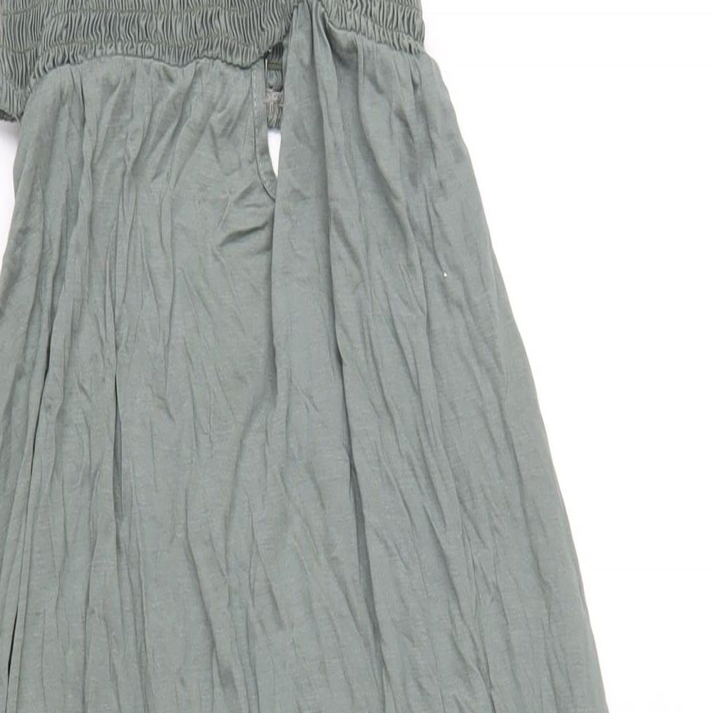 ASOS Womens Green Viscose Maxi Size 8 Halter Tie