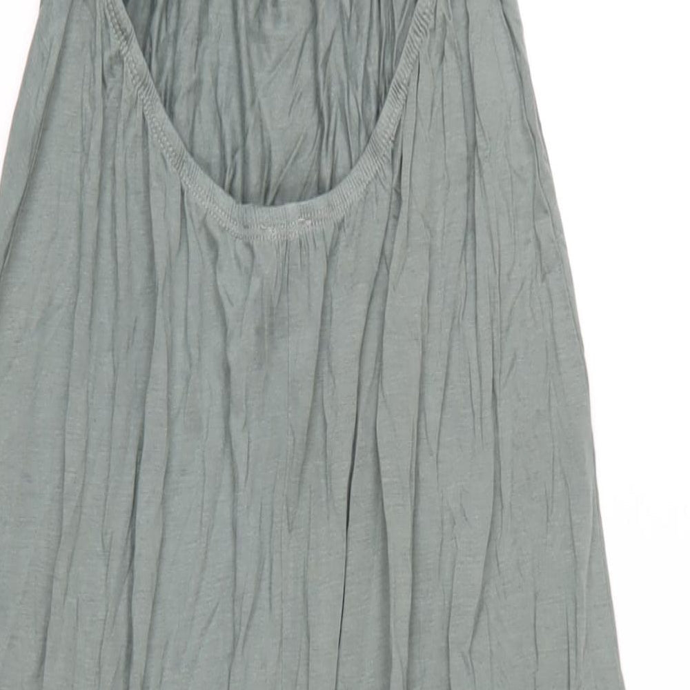 ASOS Womens Green Viscose Maxi Size 8 Halter Tie