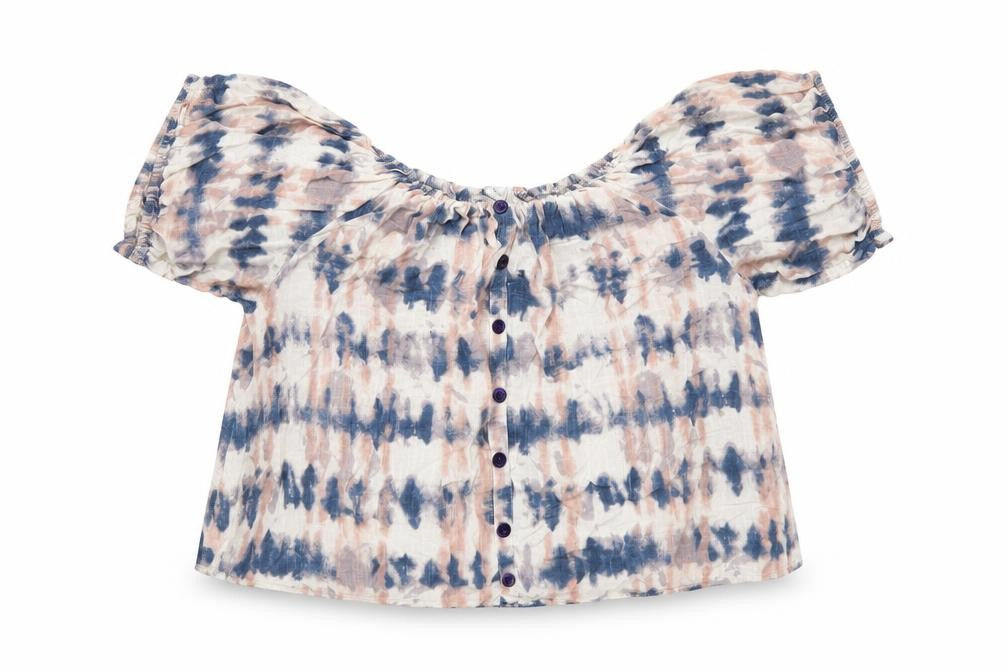 NEXT Girls Multicoloured Geometric Cotton Basic T-Shirt Size 13 Years Off the Shoulder Pullover