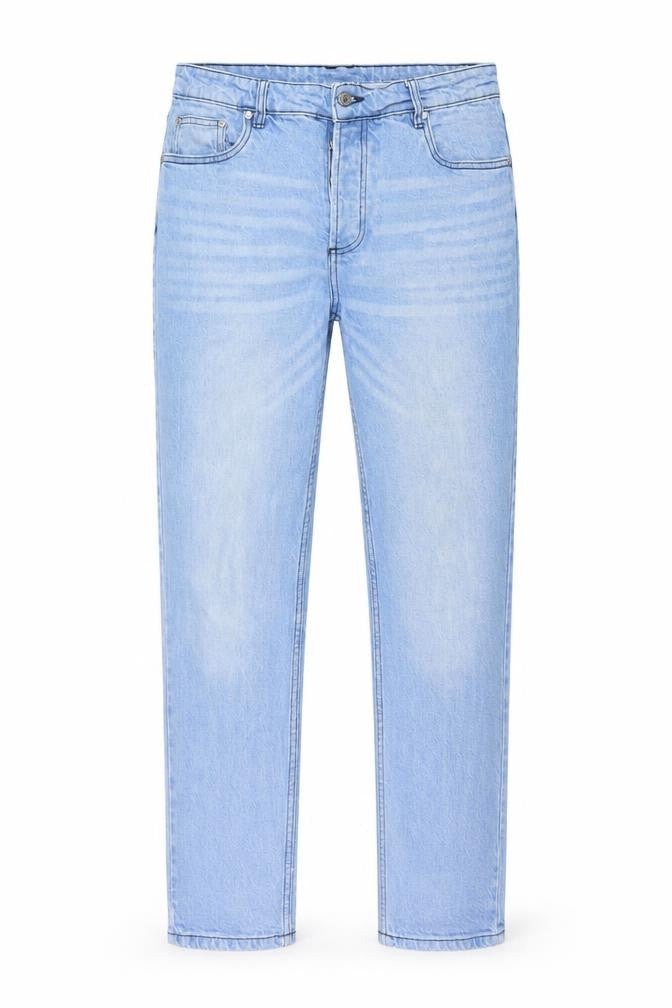 Bolongaro Mens Blue Cotton Straight Jeans Size 30 in L29 in Regular Button