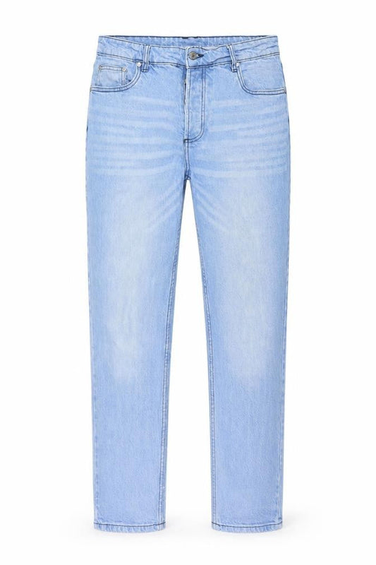 Bolongaro Mens Blue Cotton Straight Jeans Size 30 in L29 in Regular Button