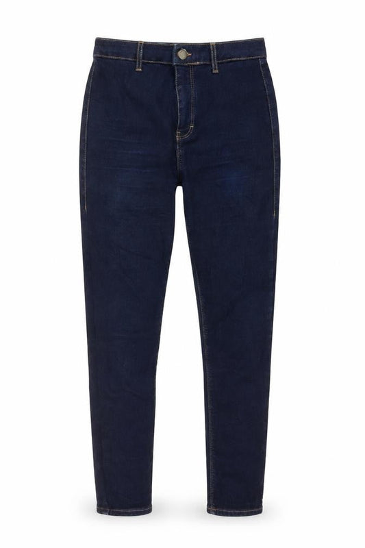 Topshop Womens Blue Cotton Skinny Jeans Size 30 in L26 in Regular Button