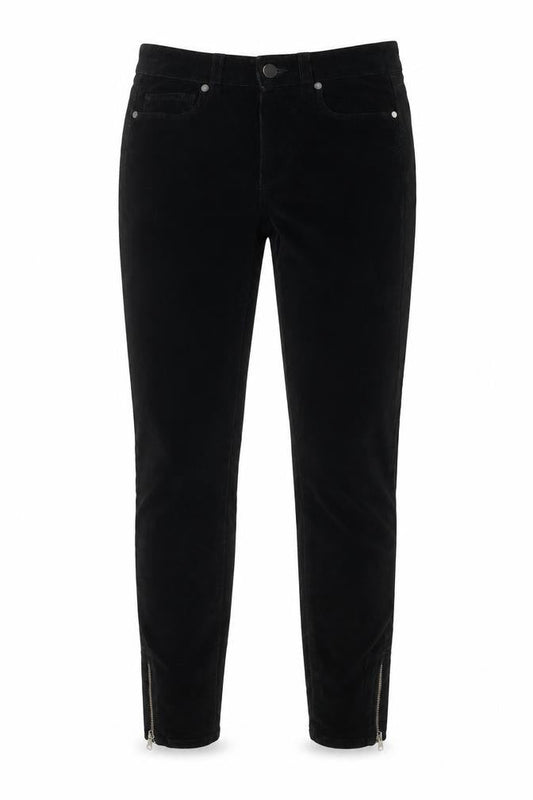 Paige Womens Black Cotton Trousers Size 25 in L28 in Regular Button
