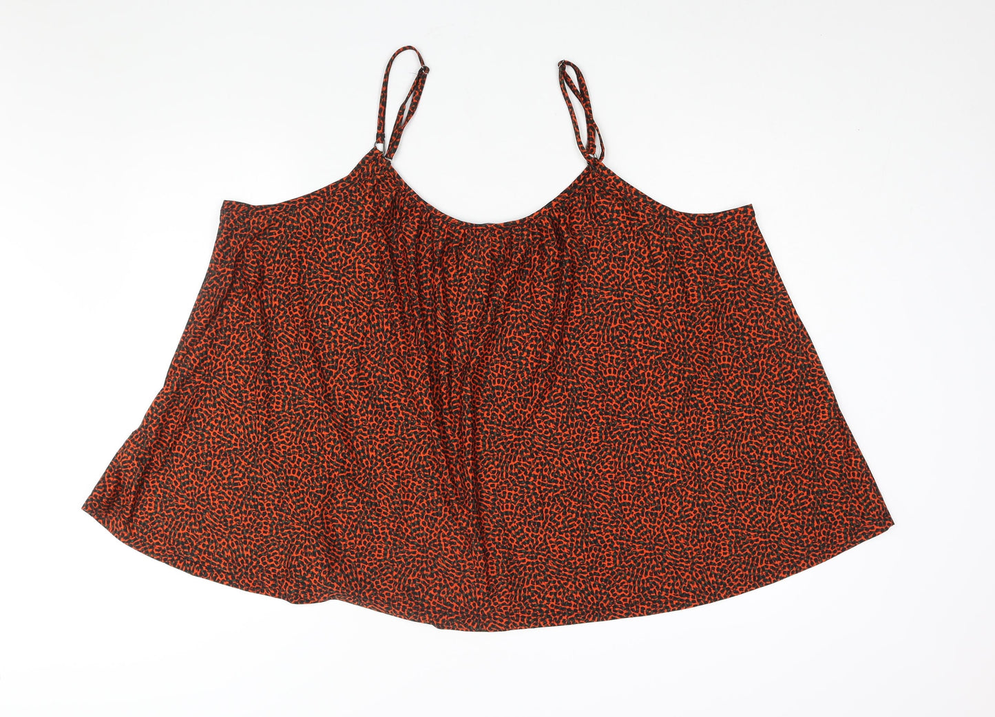 NEXT Womens Red Geometric Polyester Camisole Blouse Size 26 Scoop Neck