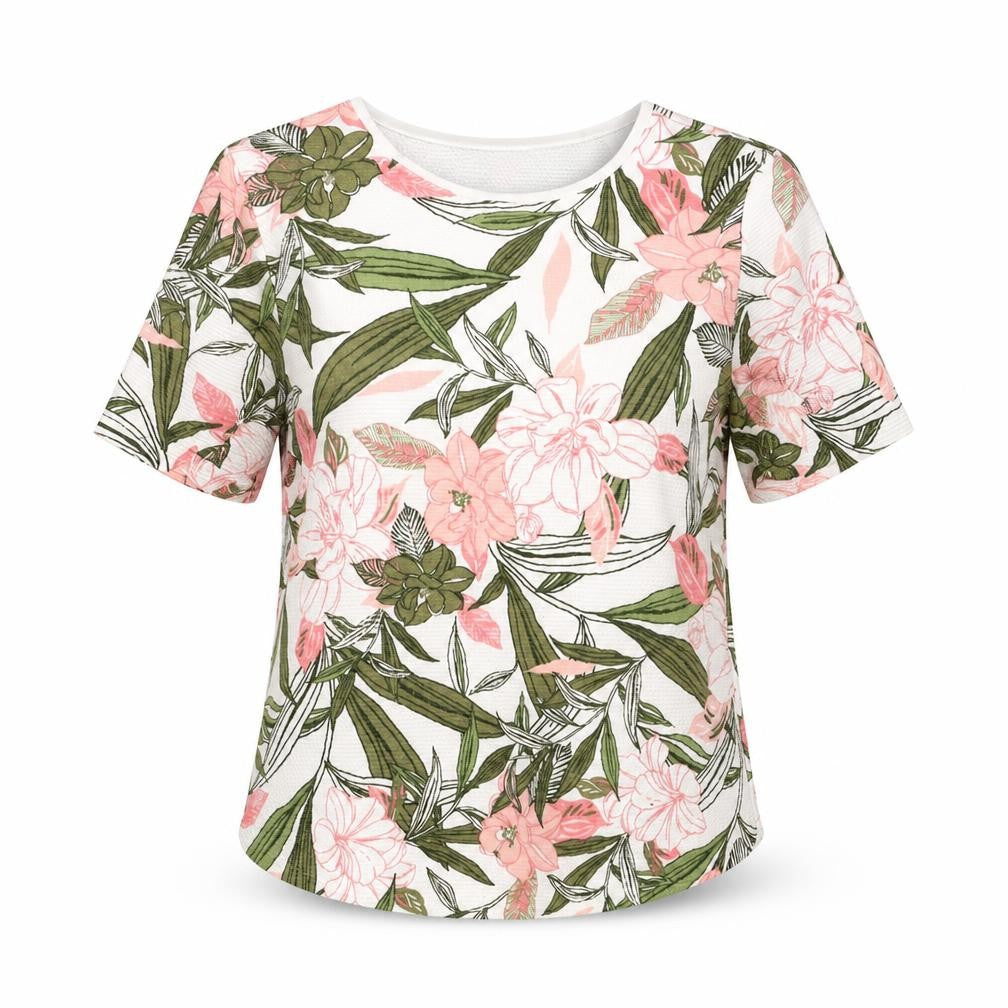 Dorothy Perkins Womens Multicoloured Floral Polyester Basic Blouse Size 8 Round Neck