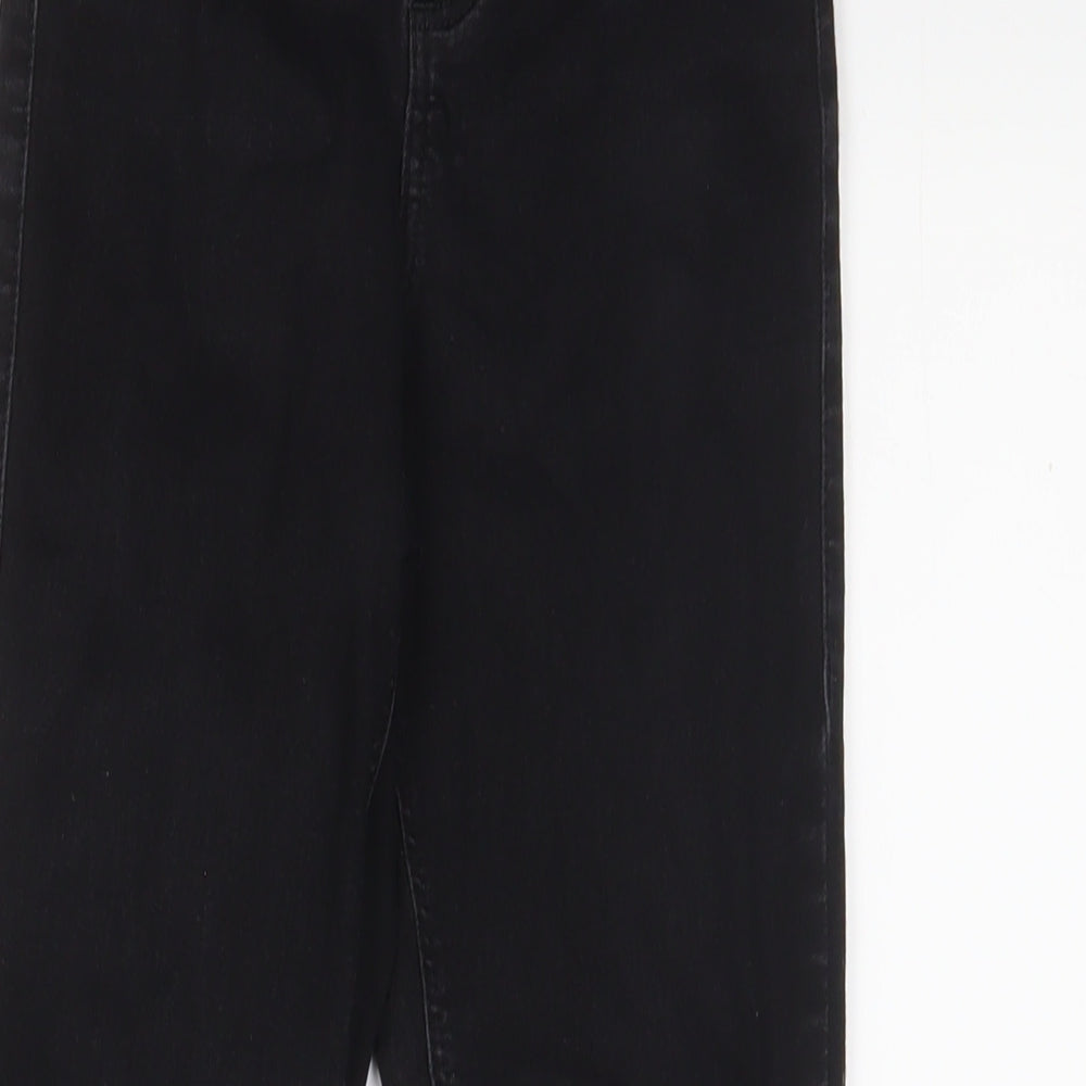 Topshop Womens Black Cotton Skinny Jeans Size 25 in L30 in Regular Zip