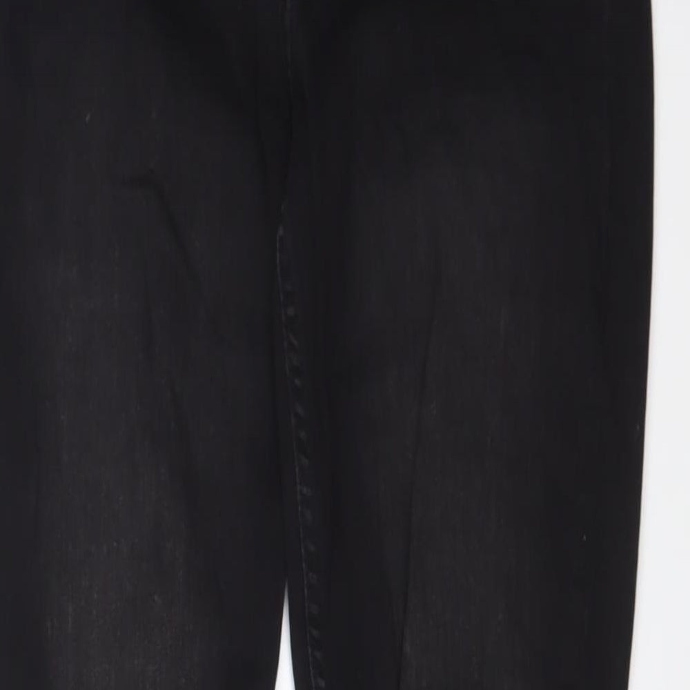 H&M Womens Black Cotton Skinny Jeans Size 10 L30 in Regular Zip