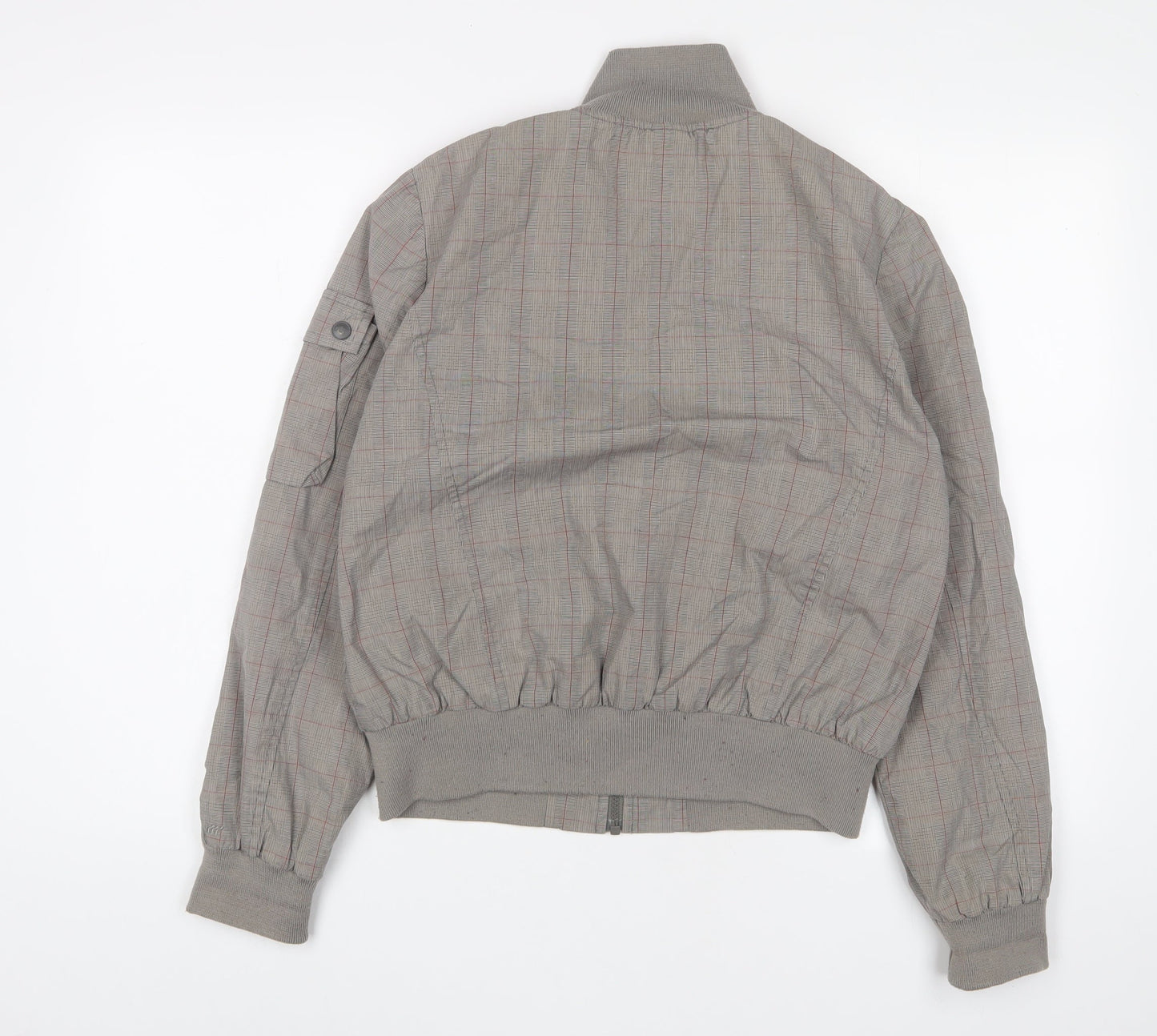 Boxfresh Mens Grey Plaid Jacket Size M Zip - Pockets